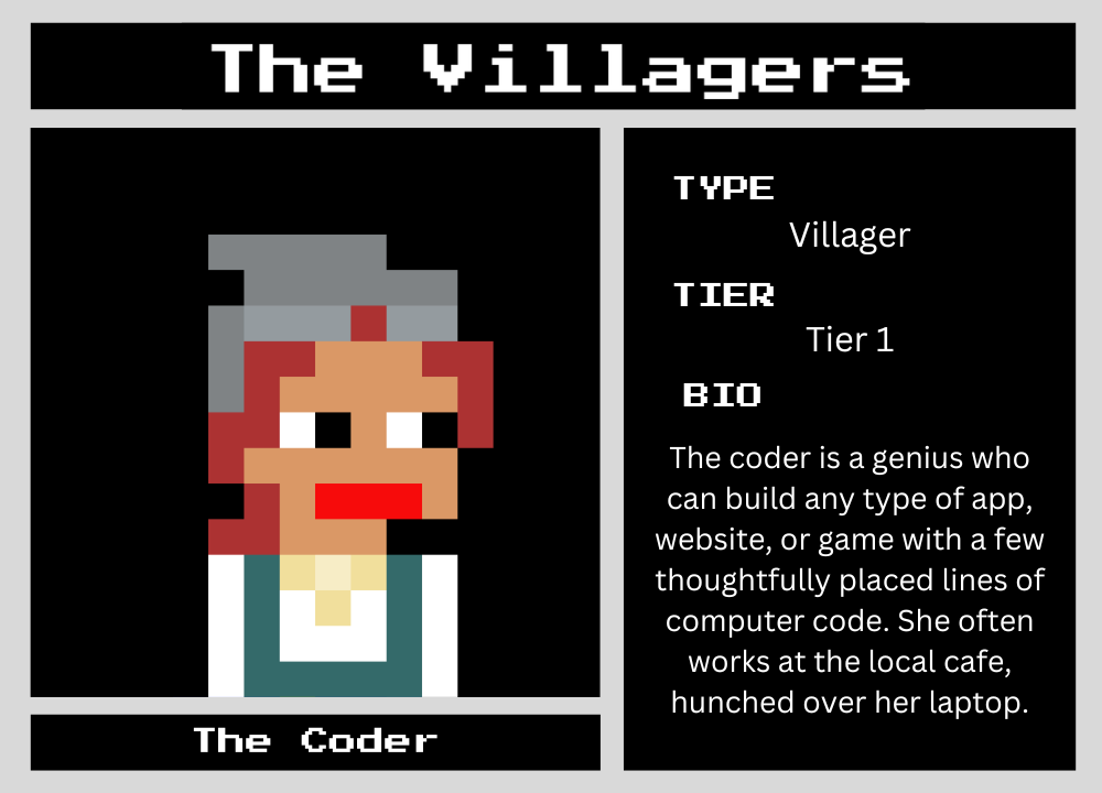 The Coder biography card